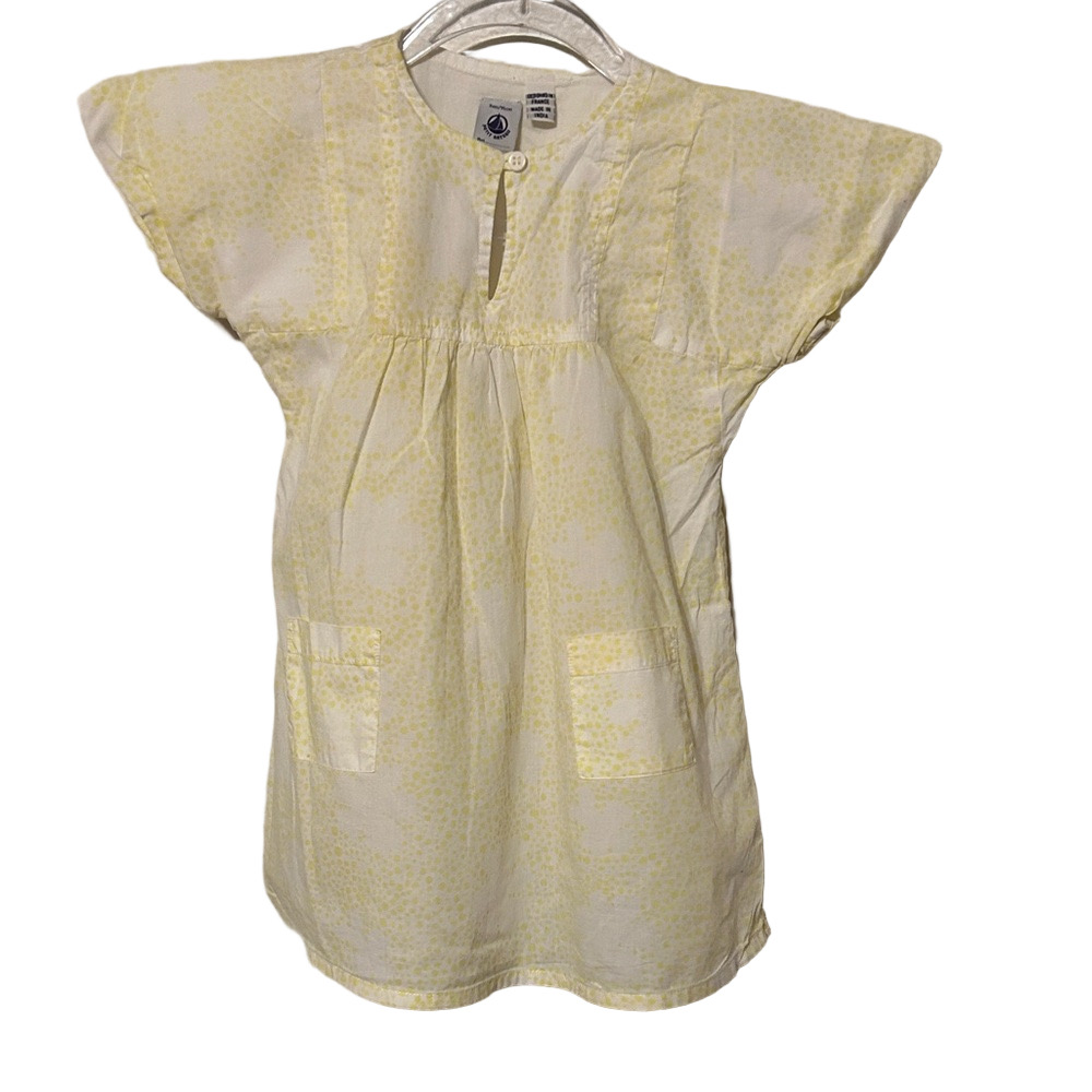 🐾Petit Bateau Yellow Kids Dress size 3 GUC